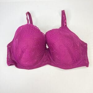 XOXO Lace Lightly Lined Underwire Bra Purple Size 38DD